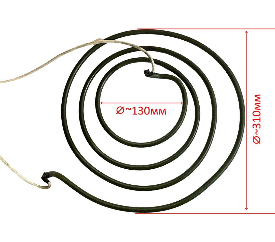 ТЭН блинницы промышленной 3000w D310мм / d130мм H75мм TB005