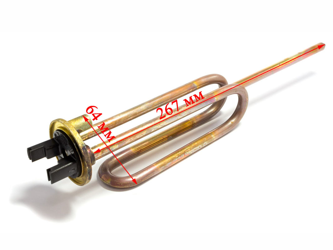 ТЭН водонагревателя 1500W D48мм, контакты низкие RCF М6, Ariston, Китай