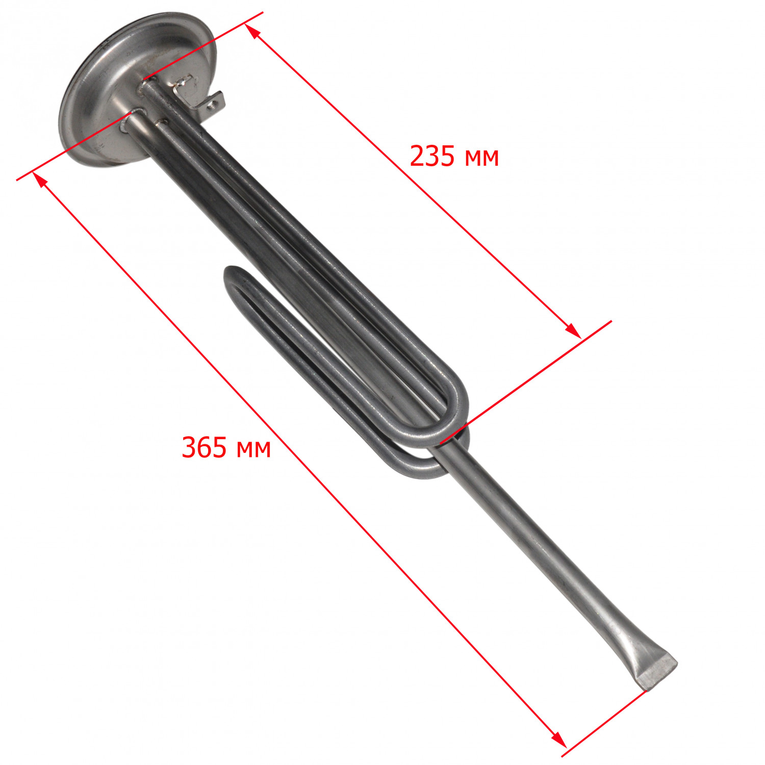 ТЭН водонагревателя 2000W D92мм M6 L235/365мм RF нерж.