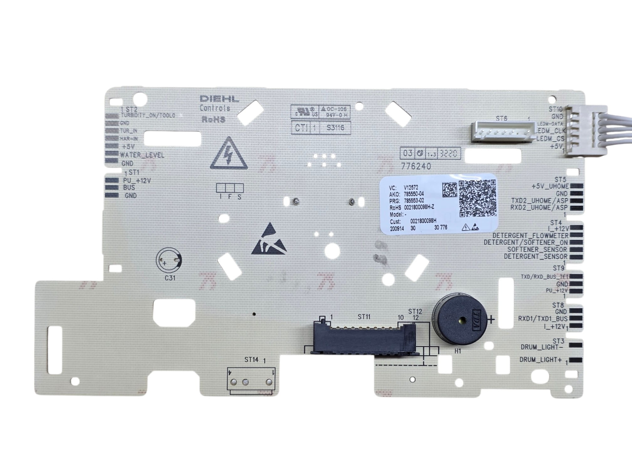 Электронный модуль управления стиральной машины Haier 0021800098H, оригинал