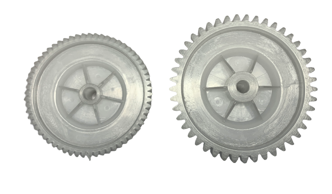Комплект шестеренок мясорубки Bosch 2шт MFW 45020/01 D69/28, H44/16, d6, D61/27, H31/13, d6мм