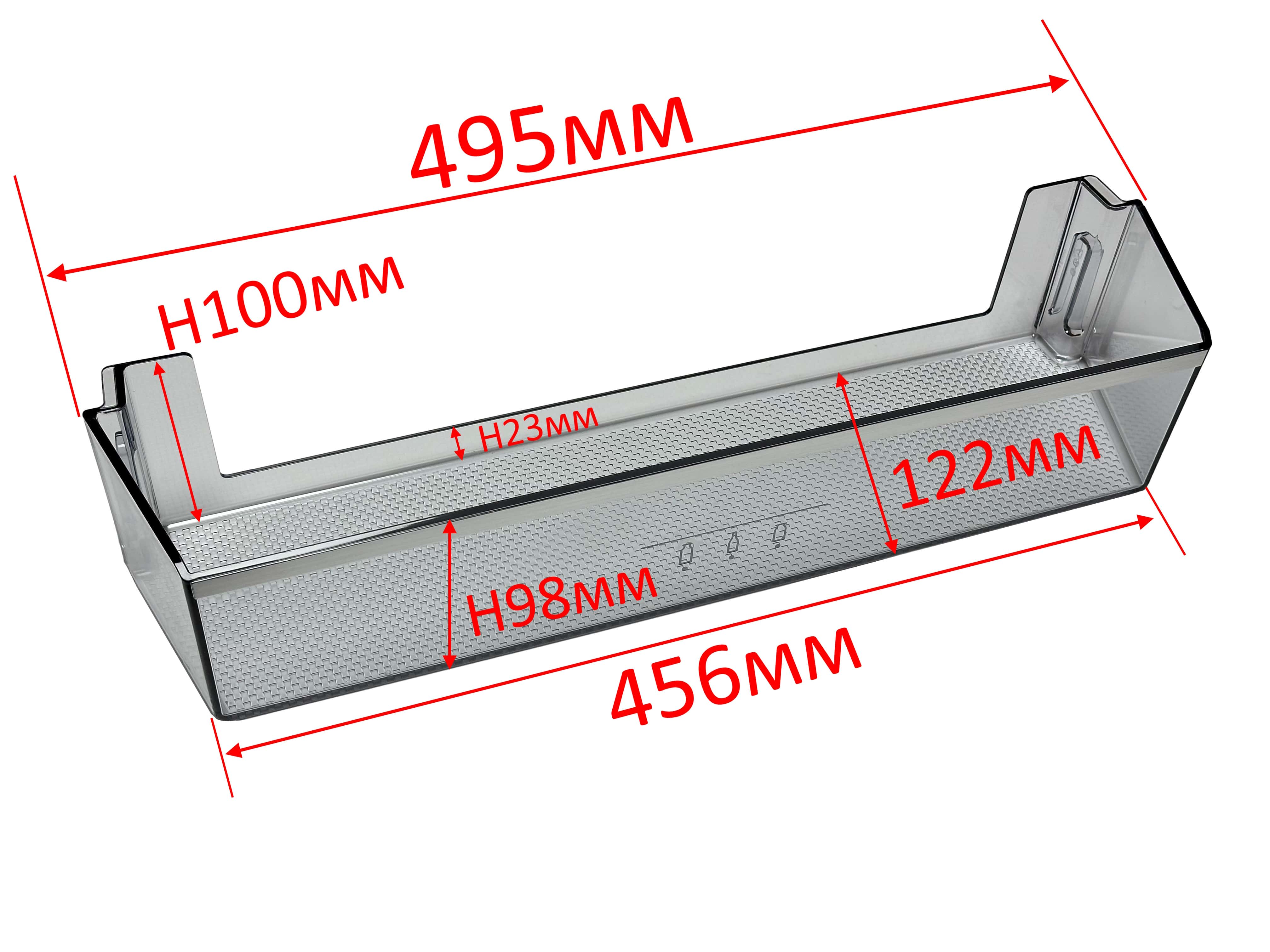 Полка балкон двери холодильника (с пиктограммой) Beko 495х100х125, 4999210300