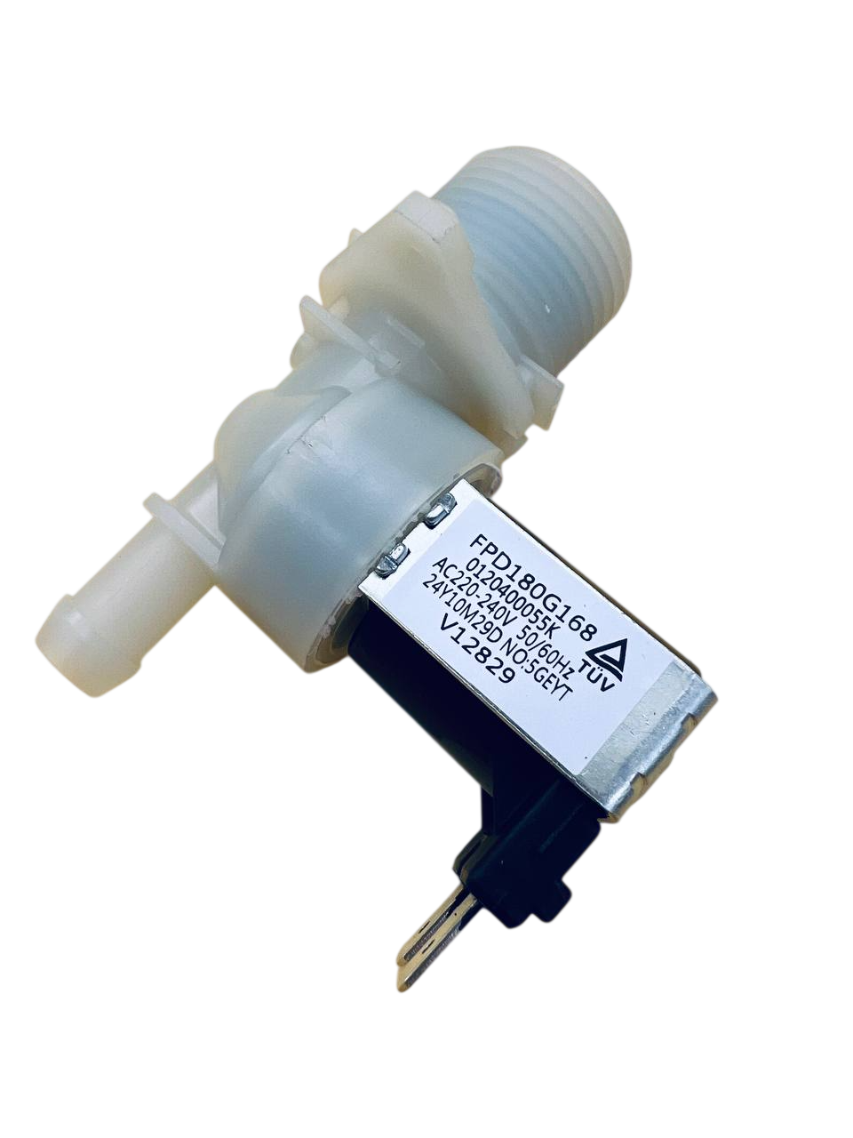 Клапан заливной 1х180 посудомоечной машины Haier, 1Wx180˚ Ø12, 220V, 0120400055K, оригинал