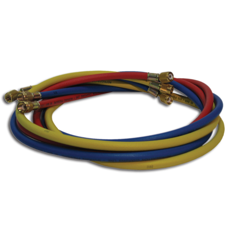 Шланг заправочный 2,25м VALUE R22, R134. R404. R407, R507 1/4х1/4 800psi