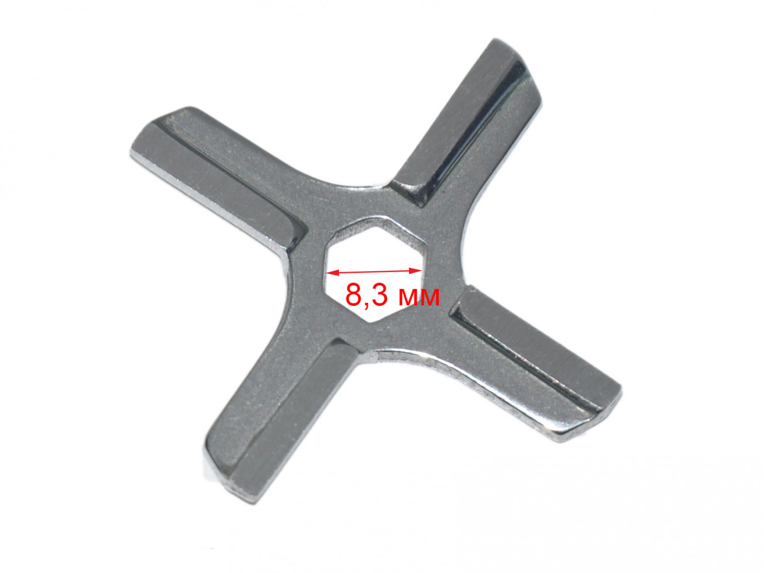 Нож мясорубки Moulinex HV3, Krups F402, шестигранник Ø46.6мм, d8мм, h3.2мм