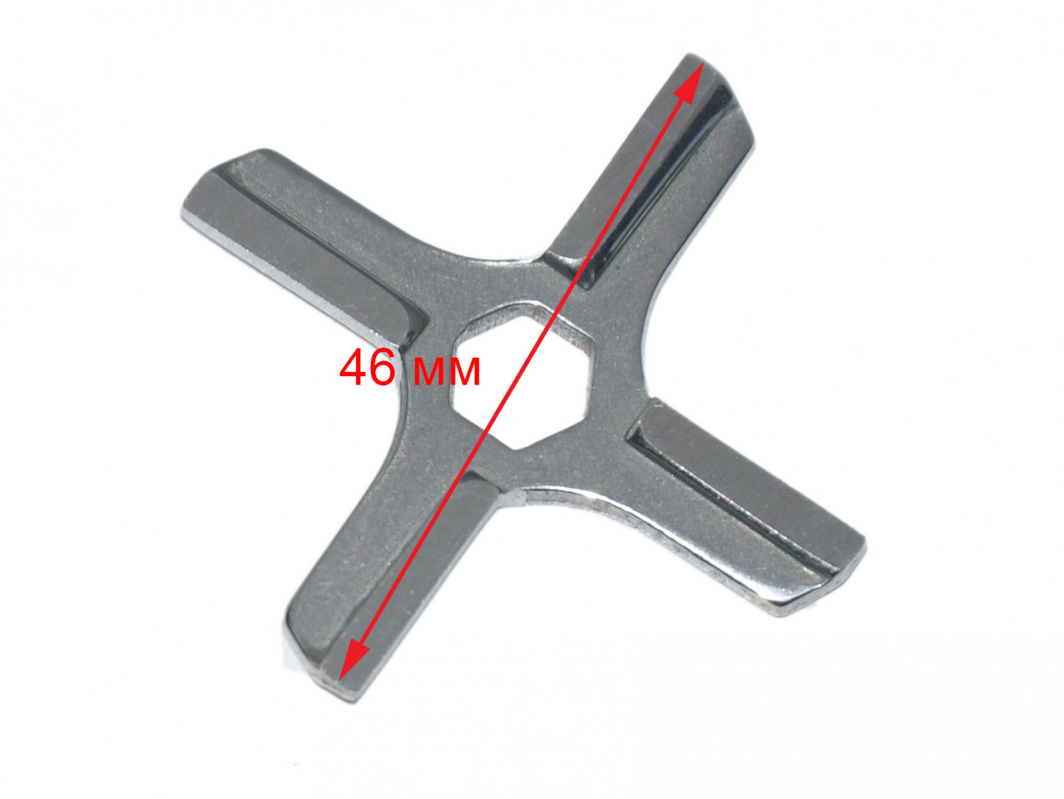 Нож мясорубки Moulinex HV3, Krups F402, шестигранник Ø46.6мм, d8мм, h3.2мм