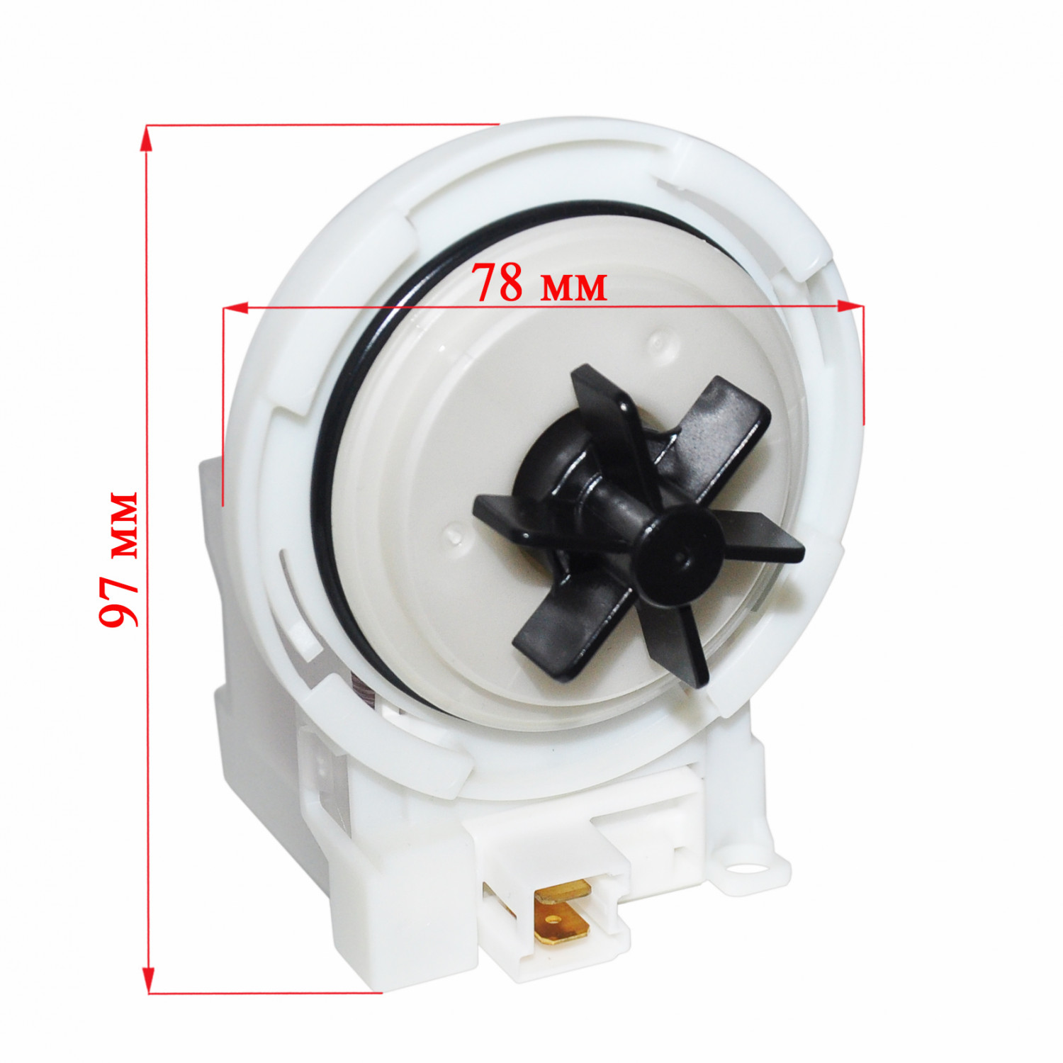 Двигатель сливного насоса (4 защелки, клеммы вперед, 30W, Copreci) Bosch KEBS111/093