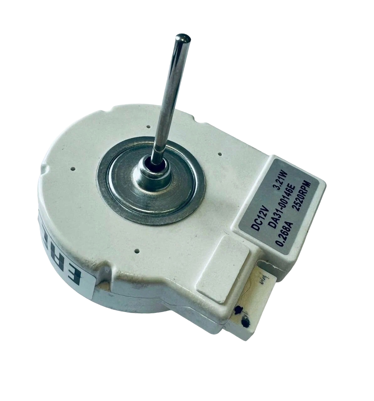 Двигатель вентилятора холодильника Samsung No-frost DA31-00146E DC12V 3,21W 2620rpm, шток D3мм L41мм