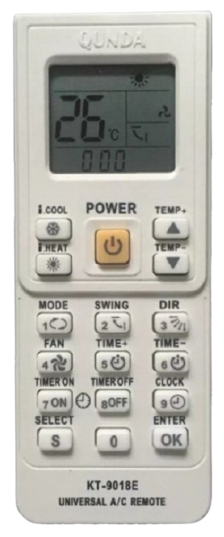 Главное фото товара Пульт ДУ кондиционера KT-9018E (4000 кодов) RF11A22