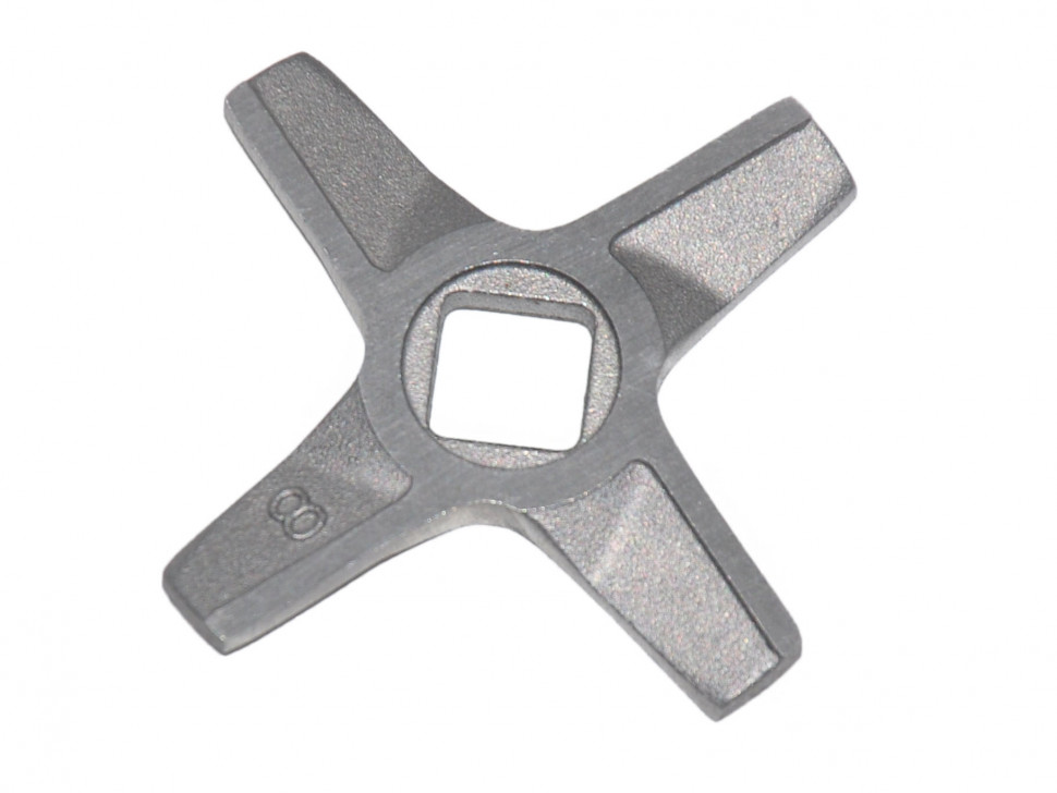 Нож мясорубки Zelmer, Bosch, двусторонний Ø55мм H5мм,кв.10*10мм, под шнек 12000134/12000524/12024514