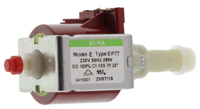 Насос Ulka 28W 900cc/min 4bar EP77, аналог - Olab 22000-04-095-9-R, SKL EP77  пластик