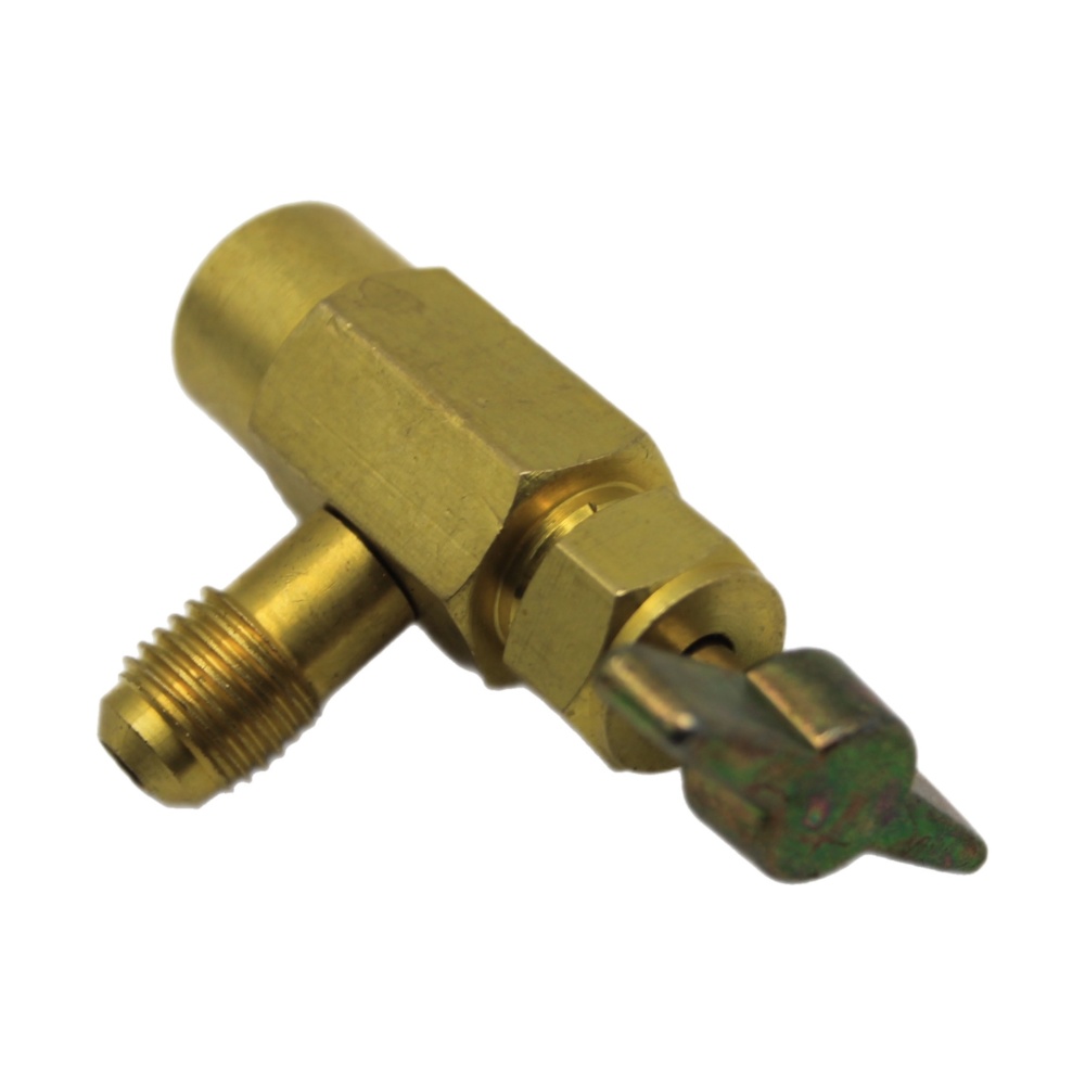Вентиль сервисный СТ-335 M1/4" - F1/4" SAE (с депрессором под клапан шредера) Китай