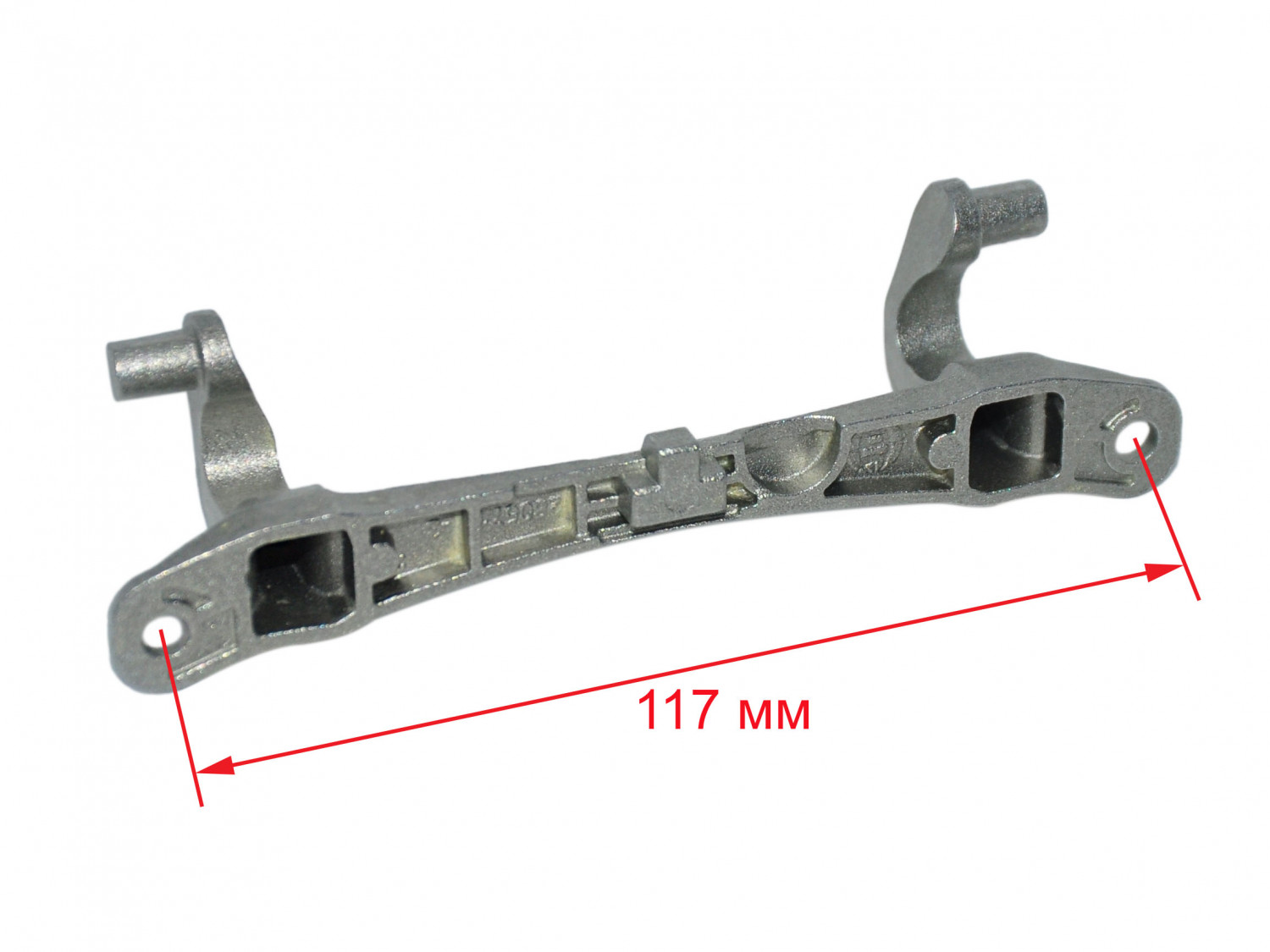 Петля люка стиральной машины Beko 2905820100, L128/117 мм, оригинал