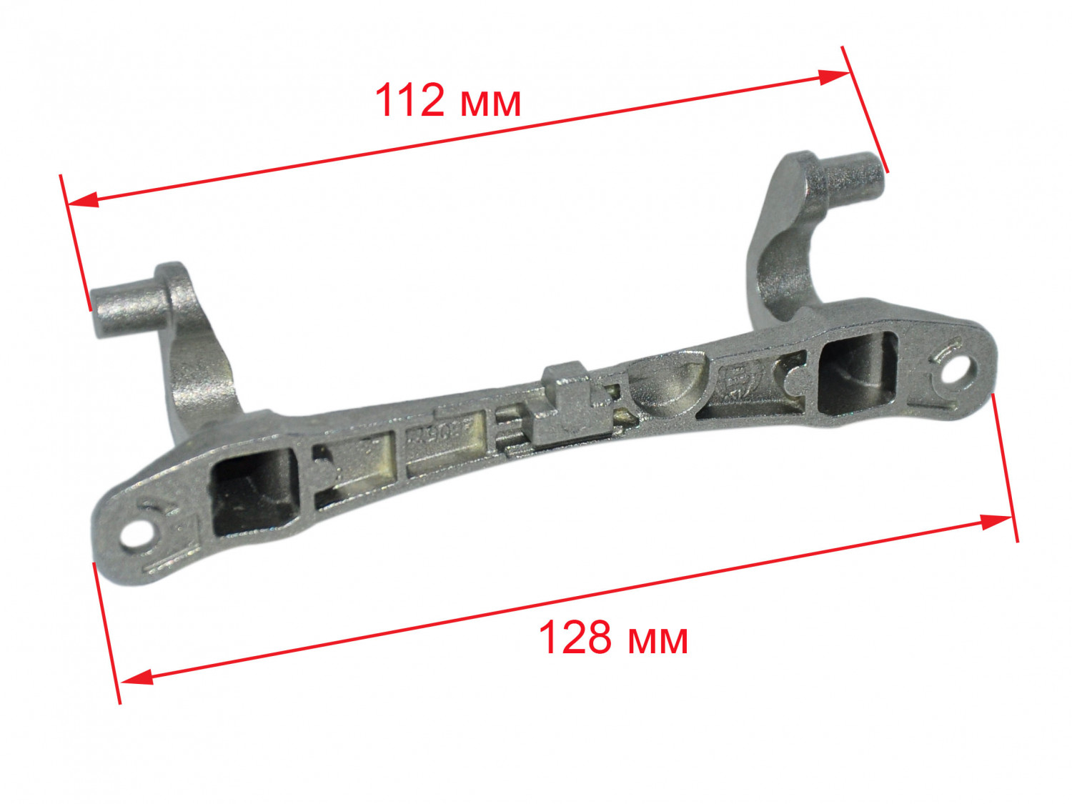 Петля люка стиральной машины Beko 2905820100, L128/117 мм, оригинал
