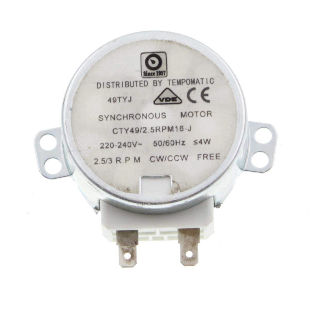 Двигатель вращения тарелки СВЧ (220V, 4W, 2,5RPM, TY49-II, металл шток-16мм)