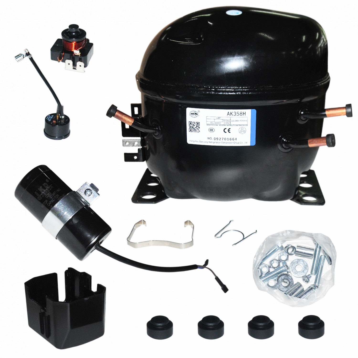 Компрессор R134 Wansheng AK358H 358W/-23.3`C