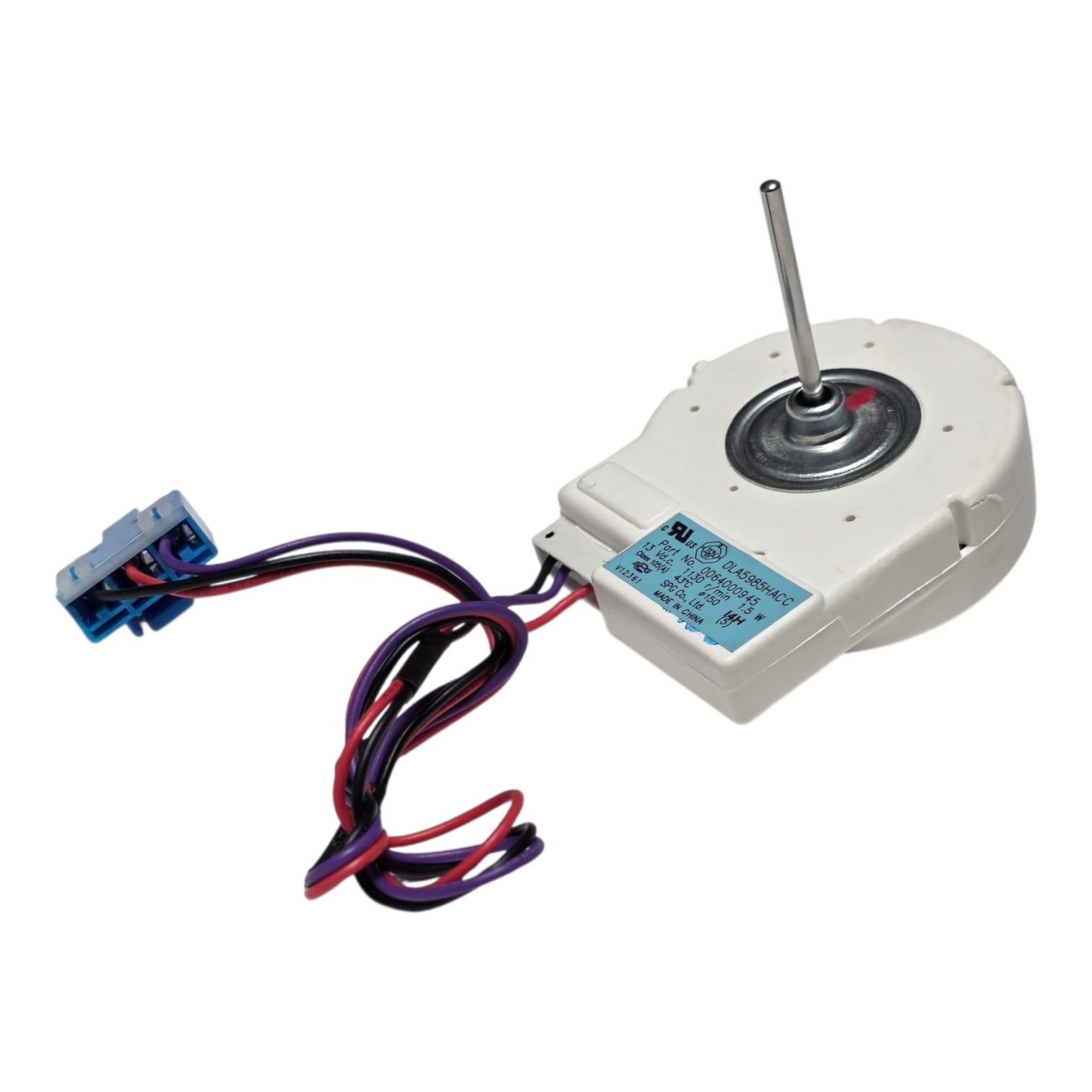 Двигатель вентилятора холодильника Haier DLA5985HACC, 1130 об\мин, DC13V, 1,5W, 0064000945, оригинал