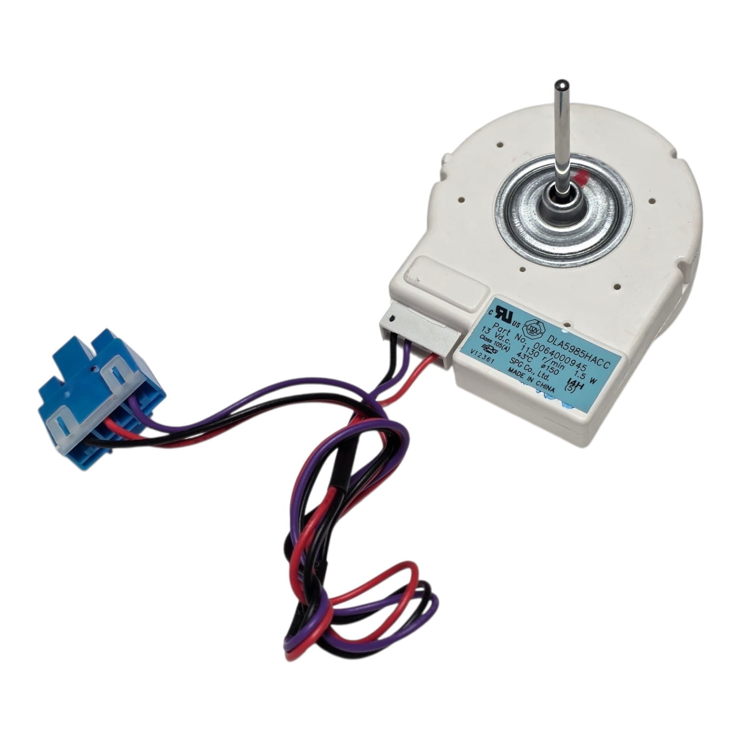 Двигатель вентилятора холодильника Haier DLA5985HACC, 1130 об\мин, DC13V, 1,5W, 0064000945, оригинал