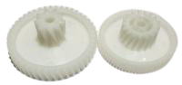 Шестеренки мясорубки Bork (2шт) M401,500, 501 (D62/28 H24/12 d7мм 17 и 74 кос, D71/23 H31/14, 9 и 45