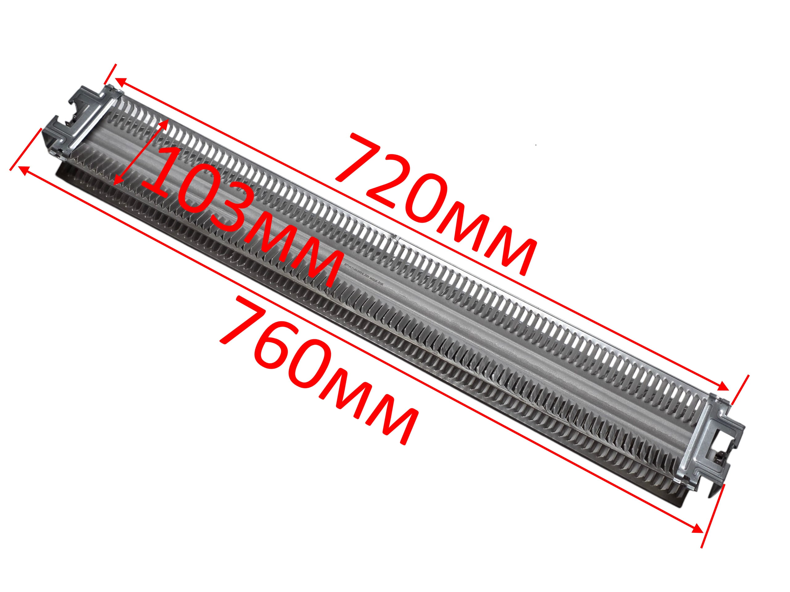 ТЭН электро конвектора Х-образный 2000W (1000+1000) L720мм 220V 4 контакта IZTT.01.11.002-2000-G