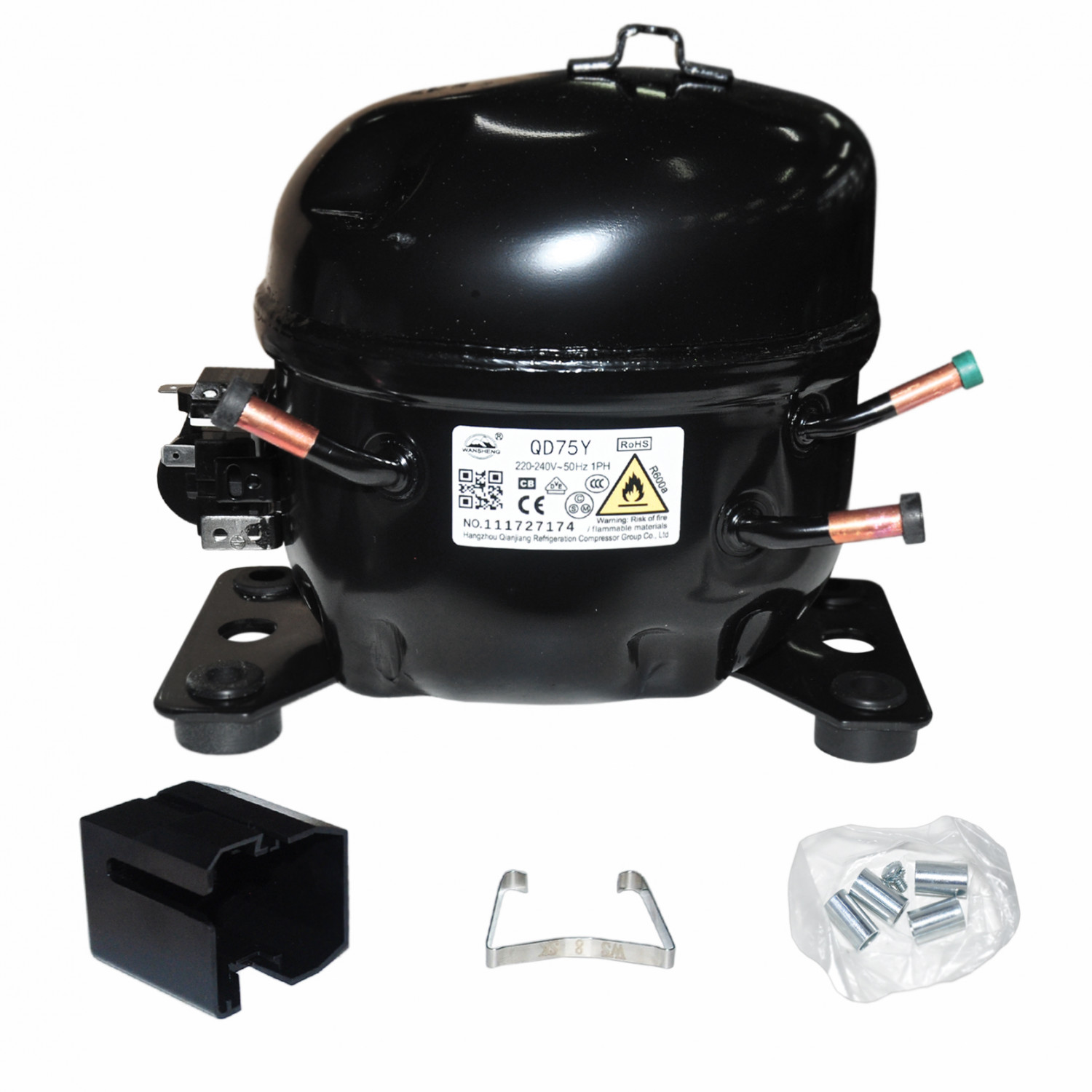 Компрессор R600 Wansheng QD75Y 135w/-23.3`C