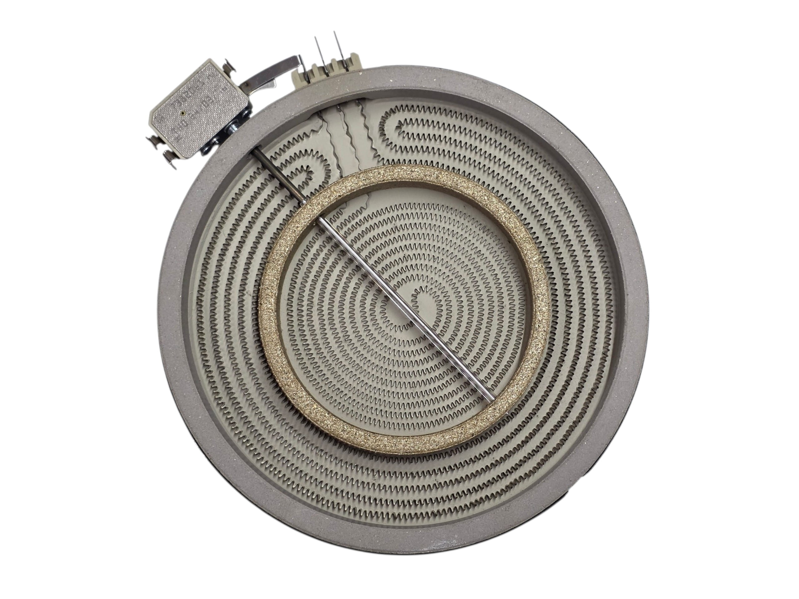 Конфорка стеклокерамики D230/140мм 2100/700W электрической плиты Whirlpool 481231018895