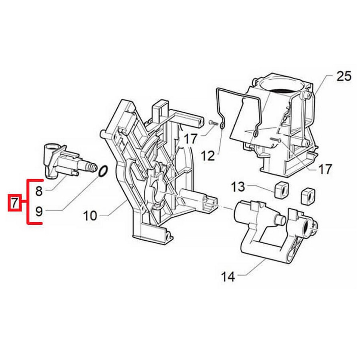 Штуцер входной кофемашины Saeco, Philips, Gaggia, Solis 421944050641