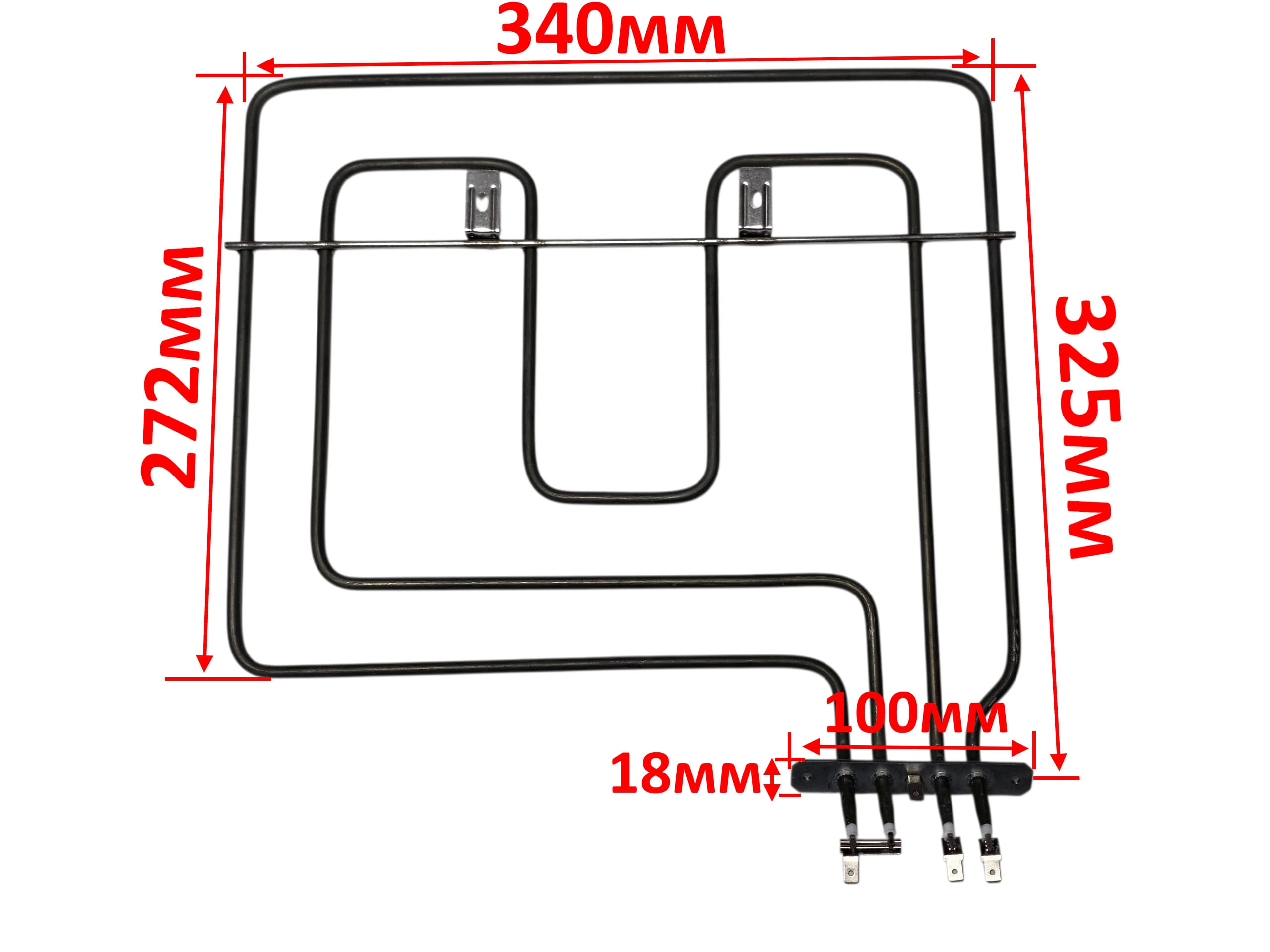 ТЭН духовки Beko 2200W (1100+1100), 340х325мм, 262900064, оригинал