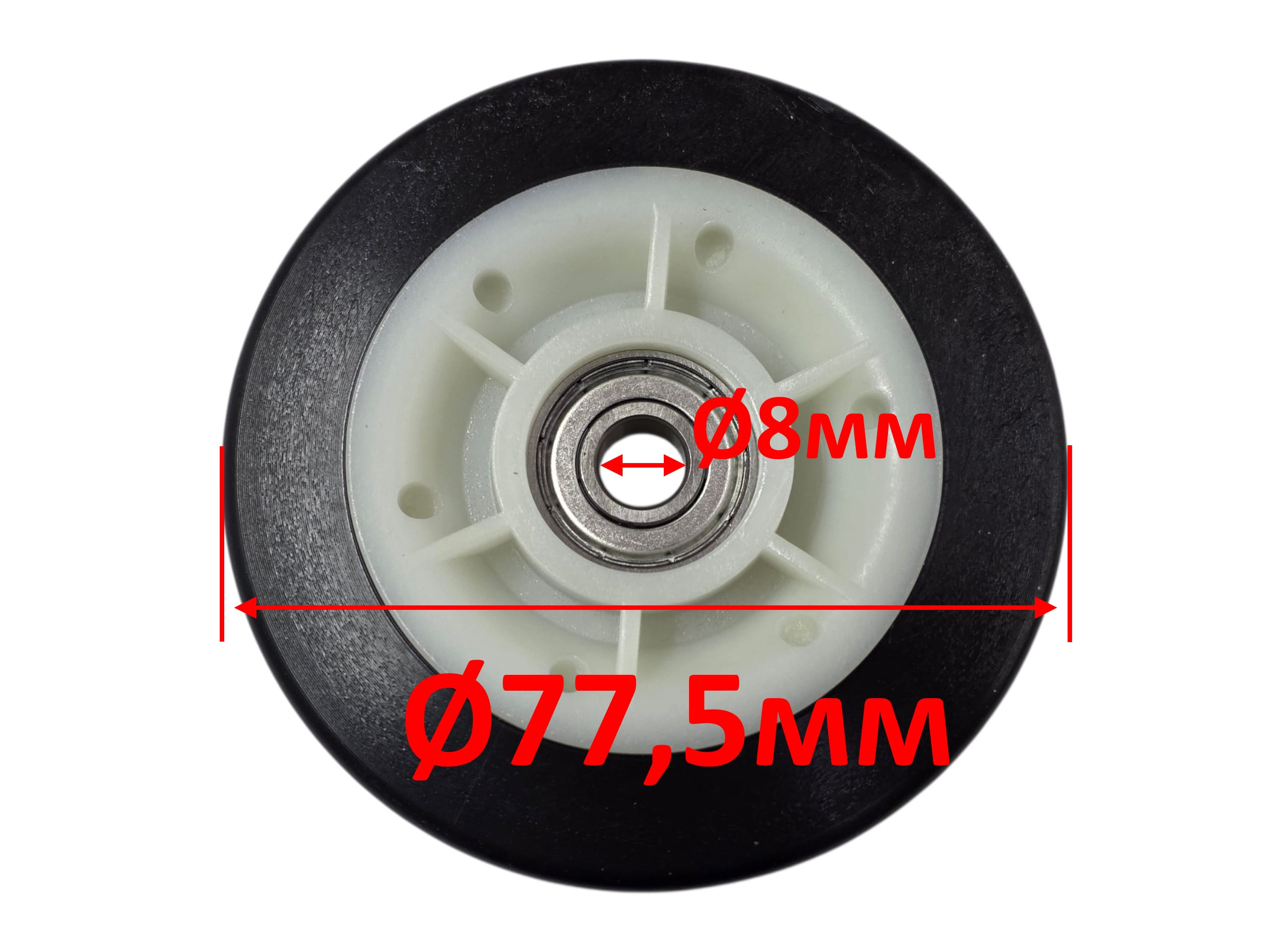 Ролик натяжной сушильной машины Bosch, Siemens, d77мм, 00600427, 00613598
