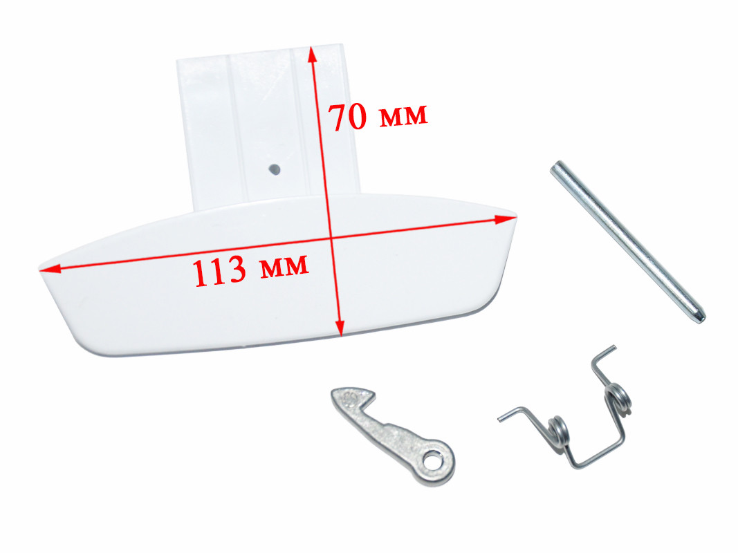 Ручка люка стиральной машины Indesit, Ariston, Whirlpool (комплект в сборе) C00116576, оригинал