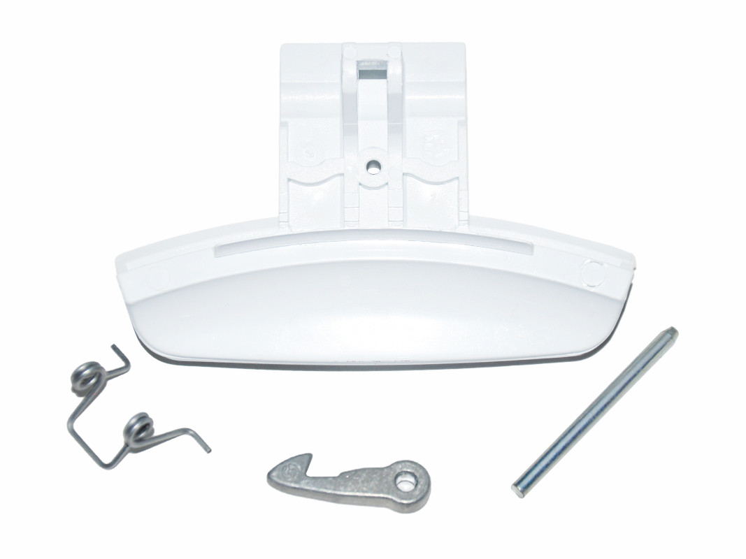Ручка люка стиральной машины Indesit, Ariston C00259409 (комплект: ручка люка, штифт,крючок,пружина)