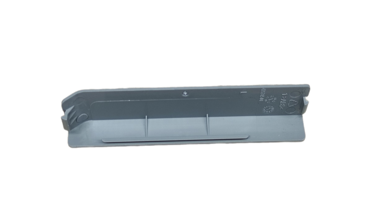 Заглушка петли холодильника Beko L115мм H16мм серая некрашенная (левая) 4853152100