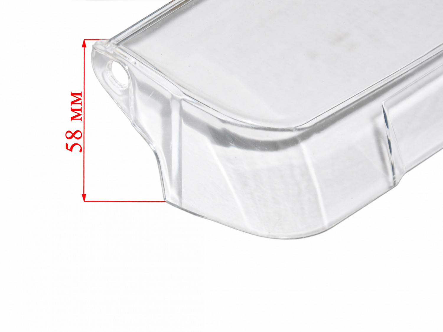Крышка полки балкона двери холодильника Indesit, Ariston L468мм (прозрачная) C00857060, оригинал