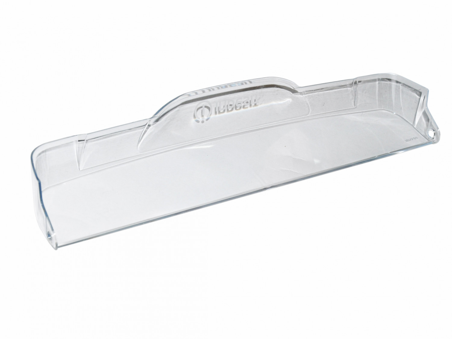 Крышка полки балкона двери холодильника Indesit, Ariston L468мм (прозрачная) C00857060, оригинал