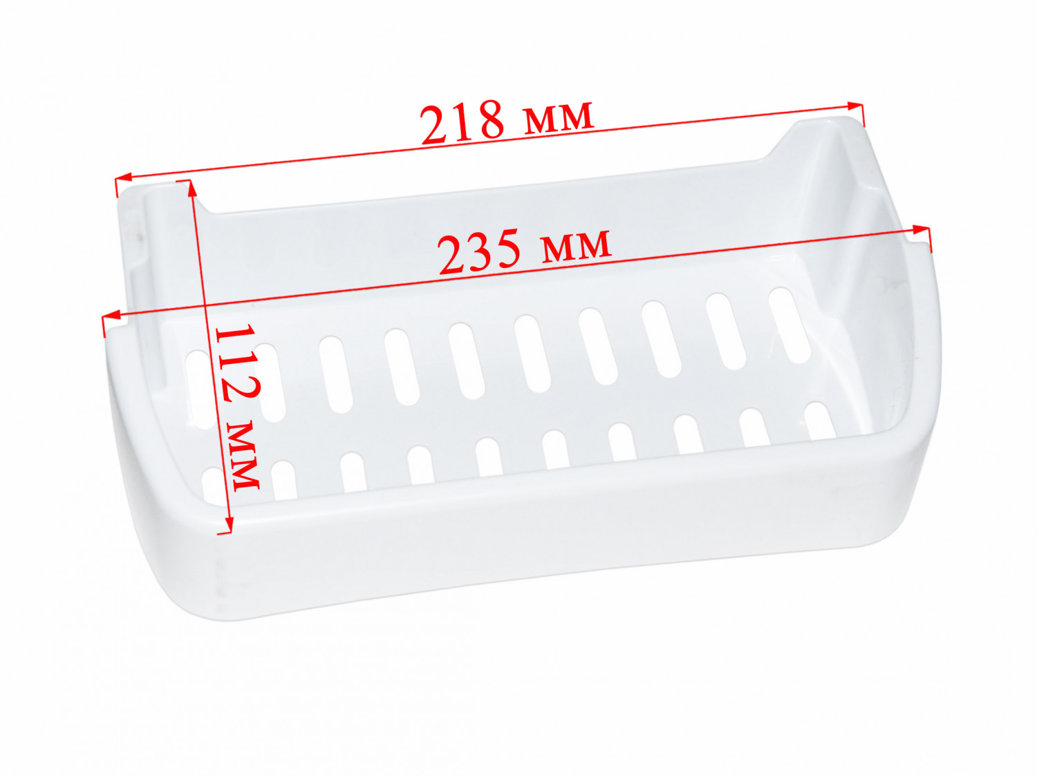 Полка балкон двери холодильника Indesit, Ariston 235х110х60мм (белая) C00856001
