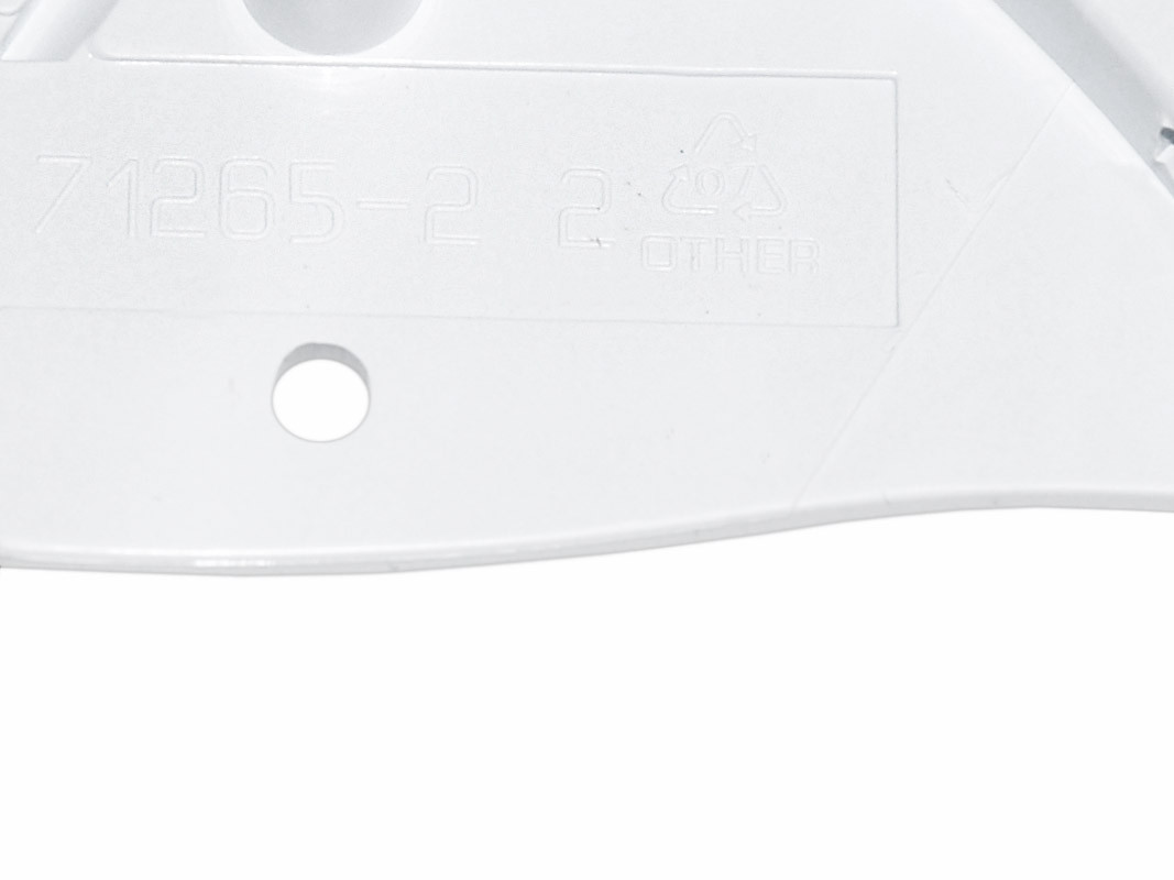 Ручка холодильника Indesit, Ariston, Whirlpool нижняя, L230/218мм, 857155 белая