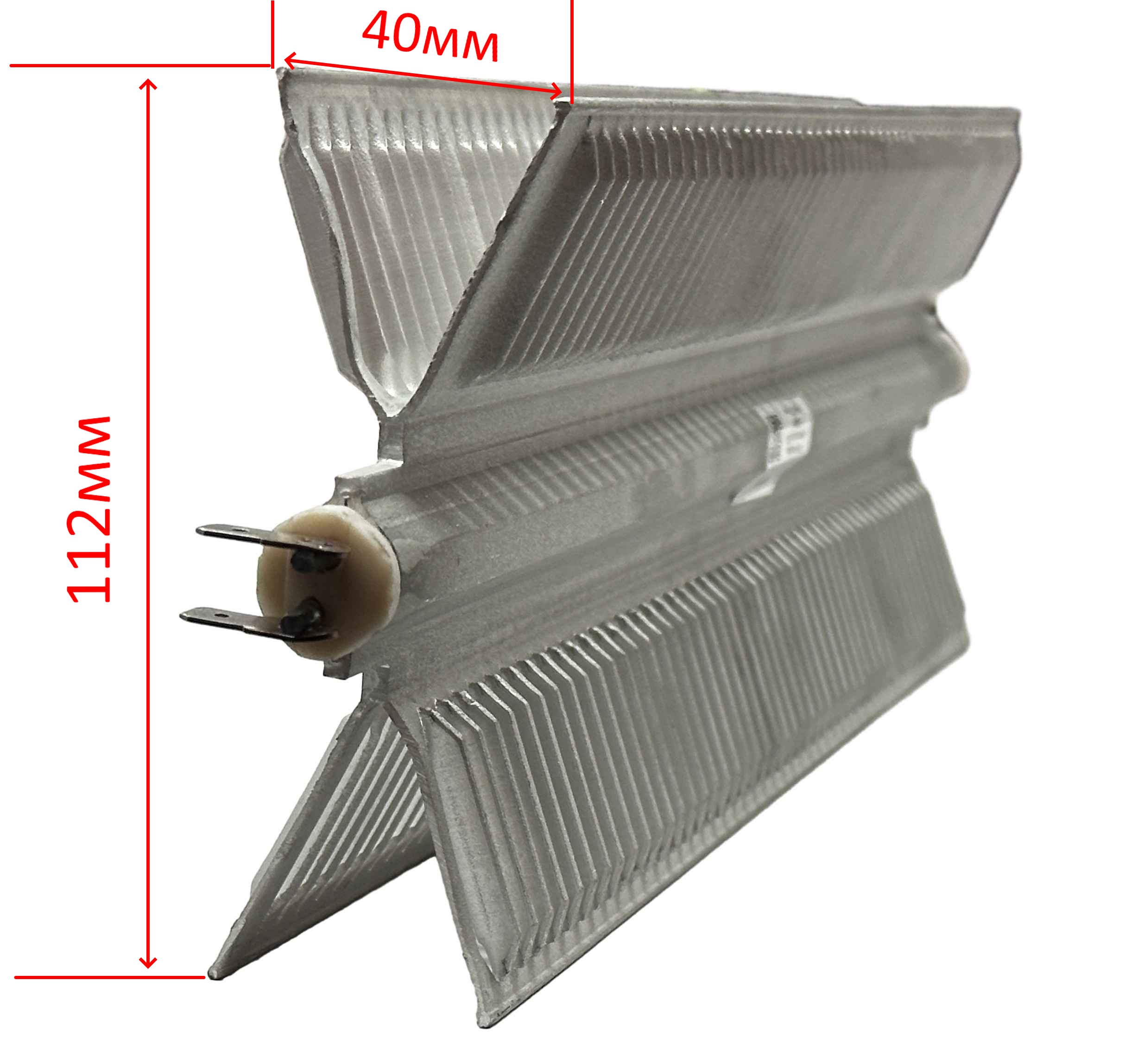 ТЭН электро конвектора Х-образный 1000W (500+500) 359/317мм NCA10