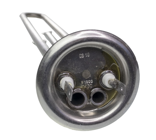ТЭН водонагревателя 1300W титан+нерж D64мм L320мм 220V M4 клеммы под разъем