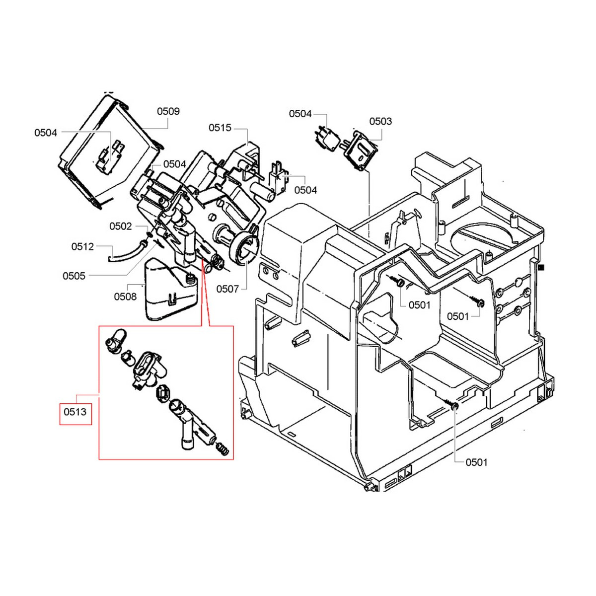 Дренажный клапан кофемашины Bosch, Nivona, Jura 0068368, 610001